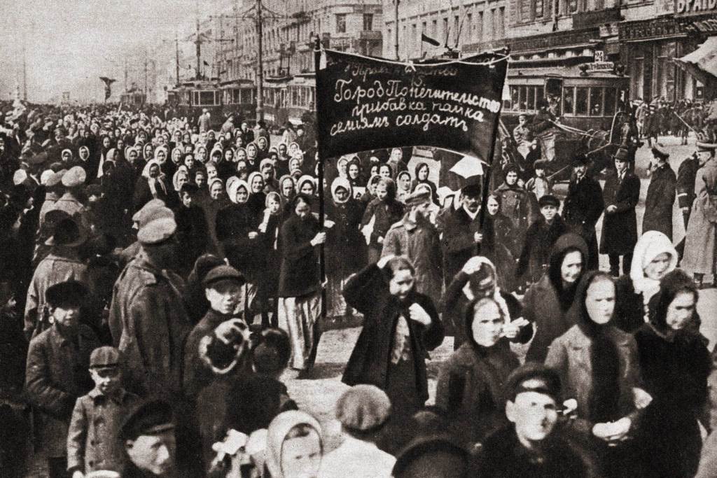 Women's demonstration for bread and peace - March the 8th, 1917, Petrograd, Russia.