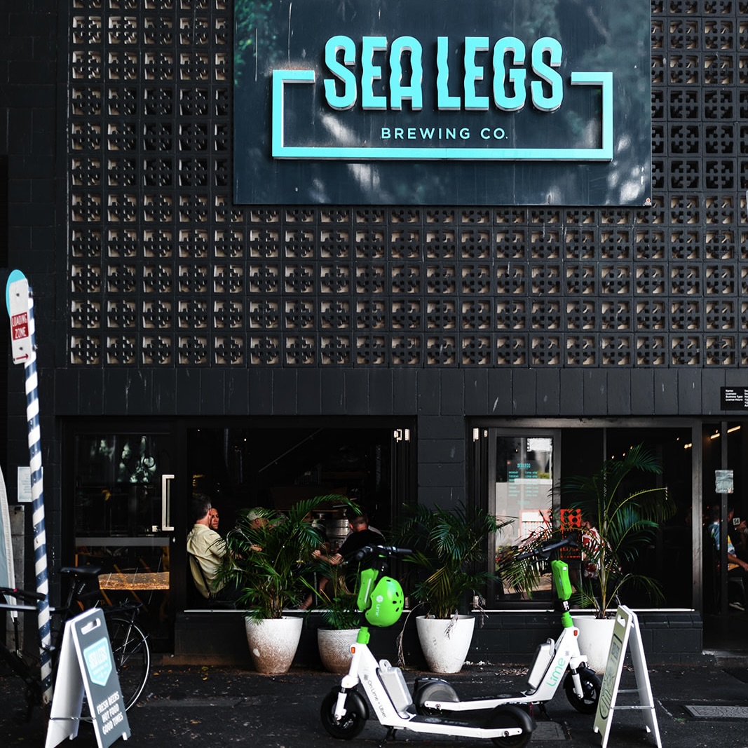 Photo out the front of Sea Legs Brewery