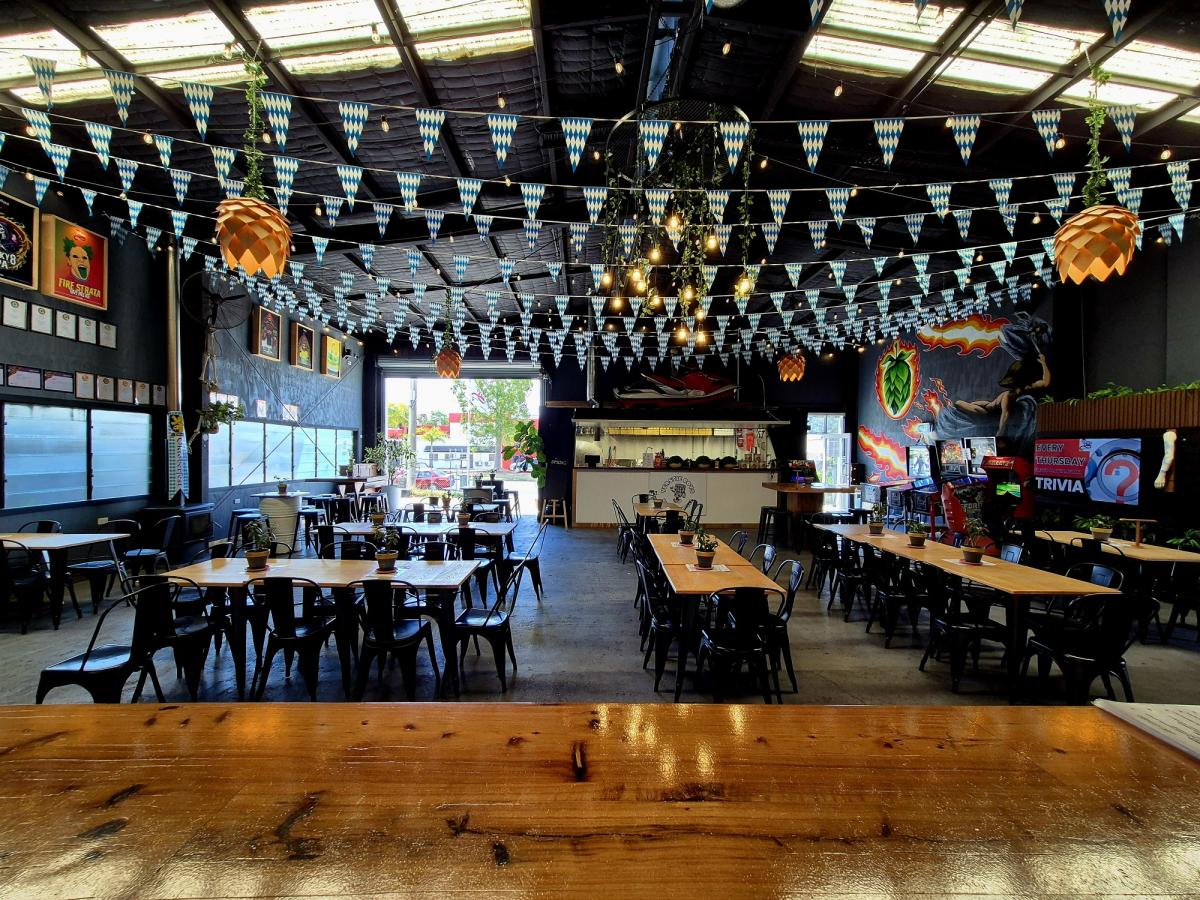 Photo inside of White Lies Brewery 