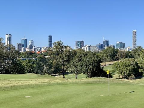 Image of Brisbane Skyline from Victoria Park Golf Course 