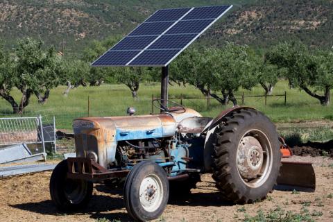 Solar Panel & Tractor